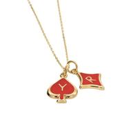 OAK & LUNA Personalised Willow Card Necklace with Initial Pendant - Diamond Option - Personalised Gift for Her, Women, Mother - Dainty Gift for Mother's Day, Christmas