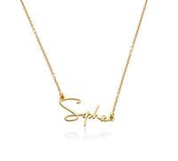 OAK&LUNA - PERSONALIZED BELLE CUSTOM NAME NECKLACE IN STERLING SILVER - CUSTOM MADE JEWELLERY - GIFT FOR WOMEN - GIFTS FOR MOTHER’S DAY (18ct Gold Vermeil)