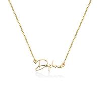 OAK&LUNA - PERSONALIZED BELLE CUSTOM NAME NECKLACE IN STERLING SILVER - CUSTOM MADE JEWELLERY - GIFT FOR WOMEN - GIFTS FOR MOTHER’S DAY (9ct Solid Gold)