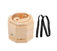 Oak Moxibustion Box for Waist and Navel with Double Layer Ash Filter