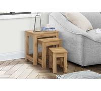 Oak Nest Of Tables New 3 Tables Birlea Compton Nested Set Side Tables