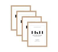 Oak Picture Frame 14x11 With 11x9 Mount for Photos - Wall & Table Display, Landscape or Portrait, 4 Pack