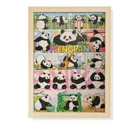 Oak Picture Frame, Solid Oak Wood Photo Frame A3 Puzzle Frames 30x42cm with Transparent Front Frame Poster Frames A3 for Horizontal or Vertical Wall Mounting