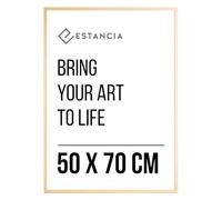Oak Pine Wood Photo Frame 50x70 cm with Shatterproof Acrylic Glass | Modern 50 x 70 cm Wooden Picture Frame