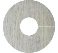 Oak Pipe Covers for Solid, Engineered Wood & Laminate Floors, 15mm Radiator Pipe Collars, Roses, Surroundings, Rings, Real Wood Oak Veneer, Slim Modern Profile, Self Adhesive (Light Grey Oak, x2)