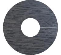 Oak Pipe Covers for Solid, Engineered Wood & Laminate Floors, 15mm Radiator Pipe Collars, Roses, Surroundings, Rings, Real Wood Oak Veneer, Slim Modern Profile, Self Adhesive (Dark Grey Oak, x4)