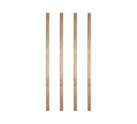 Oak Plain Square Spindles 32mm x 900mm - Unfinished Oak Stair Spindle for Handrail & Baserail - Modern & Traditional Style - Available as Singles or Multiples of 4 and 10 (4)