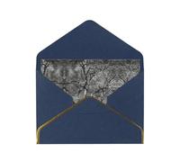 Oak Plants Print Horizontal Gold-Edged Pearl Greeting Card W/Envelope-Holiday,Birthday,Anniversary,Party(2pcs)