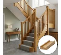Oak Prefinished & Lacquered Baserail Modern 2.4M 41mm Groove For Spindles Uk Manufactured Traditional Products Ltd