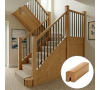 Oak Prefinished & Lacquered Handrail Contemporary 2.4M - 13mm Groove For Square Metal Spindles Traditional Products Ltd