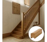 Oak Prefinished & Lacquered Handrail Contemporary 2.4M - 41mm Groove For Stair Spindles Uk Manufactured Traditional Products Ltd