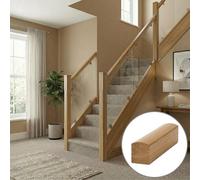 Oak Prefinished & Lacquered Handrail Contemporary 2.4M - No Groove Uk Manufactured Traditional Products Ltd