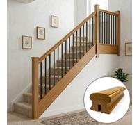 Oak Prefinished & Lacquered Handrail Duchess 2.4M - 13mm Groove For Square Metal Spindles Uk Manufactured Traditional Products Ltd