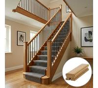Oak Prefinished & Lacquered Handrail Lhr 2.4M - 13mm Groove For Square Metal Spindles Uk Manufactured Traditional Products Ltd
