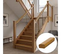 Oak Prefinished & Lacquered Handrail Modern 2.4M - No Groove Uk Manufactured Traditional Products Ltd