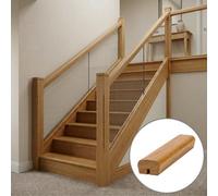 Oak Prefinished & Lacquered Handrail Modern 3.0M - 10mm Groove For Glass Panels Uk Manufactured Traditional Products Ltd