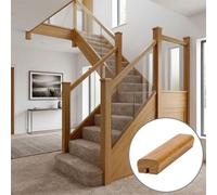 Oak Prefinished & Lacquered Handrail Modern 3.0M - 8mm Groove For Glass Panels Uk Manufactured Traditional Products Ltd