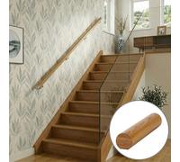 Oak Prefinished & Lacquered Handrail Mopstick 2.4M Wall Mounted Handrail Uk Manufactured Traditional Products Ltd