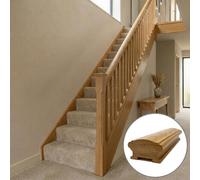 Oak Prefinished & Lacquered Handrail Queen 3.0M - 41mm Groove For Spindles Uk Manufactured Traditional Products Ltd