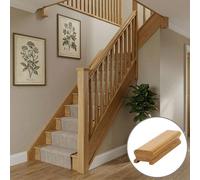 Oak Prefinished & Lacquered Lhr Handrail 1.2M - 41mm Groove For Spindles Uk Manufactured Traditional Products Ltd