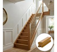 Oak Prefinished & Lacquered Thr Handrail 2.4M - 10mm Groove For Glass Panels Uk Manufactured Traditional Products Ltd