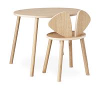 Oak School Table and Mouse Chair Oak one size