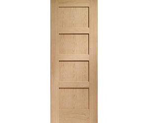Oak Shaker 4 Panel Internal Door