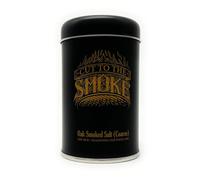Oak Smoked Sea Salt (Coarse) | 150g | Cut to the Smoke | Award Winning | Boldly smoked for deep flavor | Refillable tin | Durable anti-scuff label | no artificial preservatives