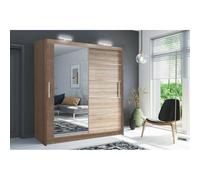 (Oak/Sonoma, 180cm) Lyon Sliding Mirror Wardrobe in 5 size and 4 color