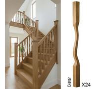 Oak Spindle Exeter 55mm X mm X 900mm - 24 Pack Uk Manufactured Traditional Products Ltd