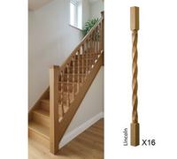 Oak Spindle Lincoln 41mm X 41mm X 900mm - 16 Pack Uk Manufactured Traditional Products Ltd