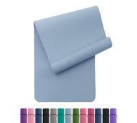 Oak & Tea Yoga Mat for Women Men Non Slip Exercise Mat for Home Gym with Carry Strap, TPE Workout Mats for Meditation, Pilates 183x61x0.6cm (BLUE)