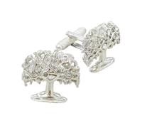 Oak Tree Cufflinks - Onyx Art CK514 Forest Nature Lover Novelty Gift Cuffs In Premier Life Packaging