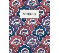 Oak Tree Notebook - Bold Print design - Purple Coral Pink Indigo - Paperback notebook - A4 - Lined Ruled 8mm - 8.5 x 11 inches: Beautiful A4 Notebook ... Pages, Matt Finish with bright clear colors