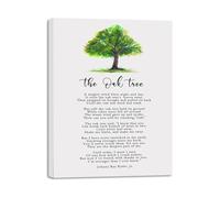 Oak Tree Poem About Life Inspirational Nature Wall Art Motivational Poetry Room Decor Poster Print(Unframed,08x12inch(20x30cm))