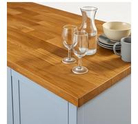 Oak Upstand 4m x 75mm x 18mm - A-Grade, Made with 40mm Hand-Selected Oak Strips for consistent Color and Minimal Knots, Affordable, Durableand Perfect for Stylish Kitchens