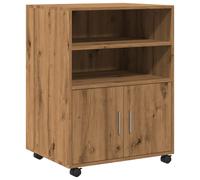 vidaXL Rolling Cabinet Artisian Oak 60x48x81 cm Engineered Wood