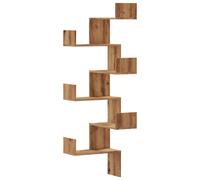 (oak) vidaXL Wall Corner Shelf Floating Shelf Wall Shelf Engineered Wood