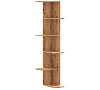 (oak) vidaXL Wall Corner Shelf Wall Mounted Shelf Floating Shelf Engineered Wood