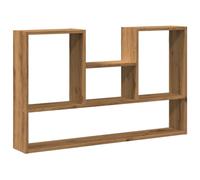 vidaXL 5 Shelf Artisan Oak Floating Wall Shelf