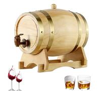 Oak Whiskey Aging Barrel, Barrel Timber Wine Barrel Dispenser for Age Your Own Beer Wine