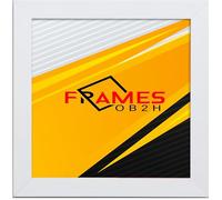 Oak/White/Black, Square Picture Frame (Modern, White, 4x4 inch)