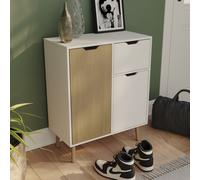 (Oak & White) Vida Designs 2 Door 1 Drawer Sideboard Storage