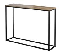 (Oak) Wooden Free Standing Hallway Table Metal Legs