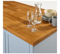 Oak Worktop 3m x 620mm x 38mm A-Grade Solid Oak Hand-Selected 40mm Staves for Uniform Color & Durability Craftsmanship with Minimal Knots & Natural Wood Variations