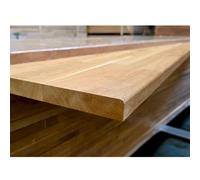 Oak Worktop Pre Oiled 3m x 600mm x 27mm - Solid Wood European Oak Butcher Block Countertop Ready for Installation with 8mm Radius Edge and Premium Natural Grain Finish for Durable Kitchen Surfaces