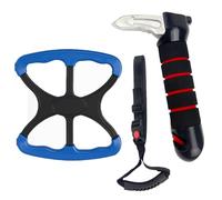 OakAid 3pcs Mobility Assist Kit - Car Door Assist Handle, Liberty Lift Standing Aid, Adjustable Safety Handle - Support for Elderly, Disabled - Easy Car Entry, Transfer and Standing Aid (Red and Blue)