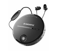 Personal CD Player | Portable Music Player with Included In-Line Control Earphones | 7 Hour Battery Playtime, In-Car AUX Compatibility | Bass Boost, Hold Lock and Anti-Skip Function | OAKCASTLE CD10