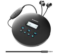 Oakcastle CD100 Rechargeable Portable Bluetooth CD Player 12hr Small Black