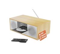 OAKCASTLE DAB500 CD Player with DAB & FM Radio | Bluetooth, USB, AUX & Headphone Output | Mains Powered Stereo Hifi System for Home | CD, CD-R, HDCD & MP3 | Dual Alarm & Sleeper timer with 90 Presets